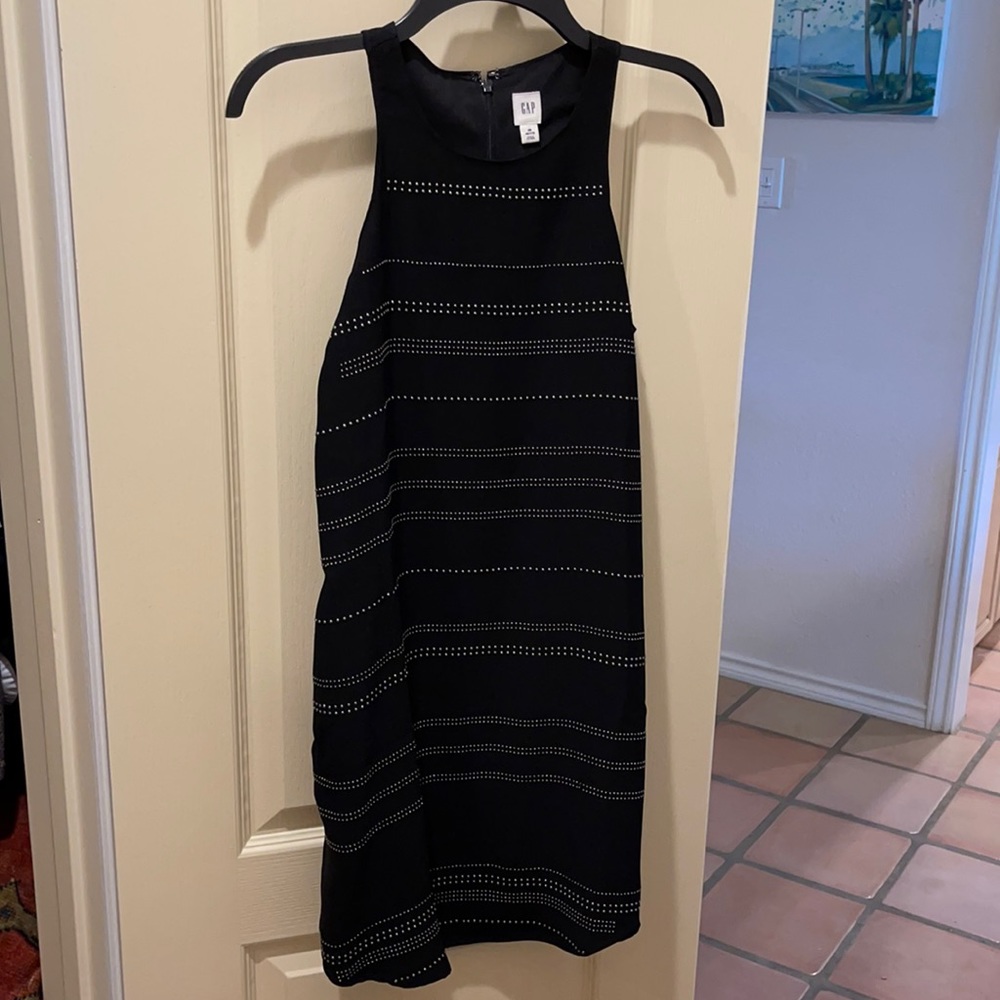Gap nwot xs petite silver studded dress